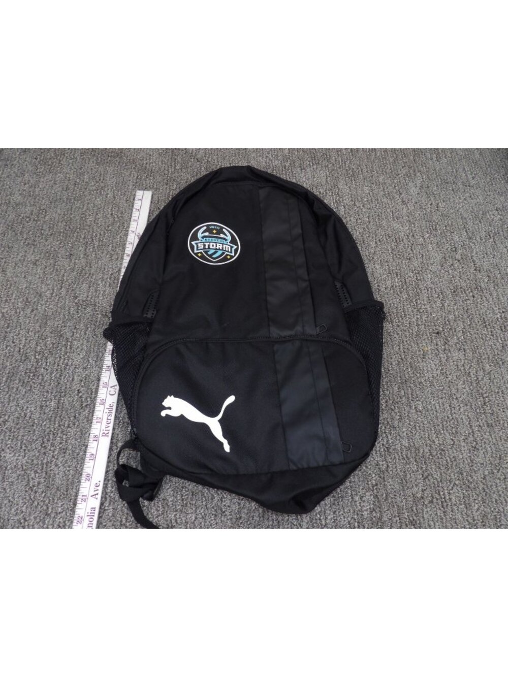 Puma Black Backpack With Georgia Storm Logo 20" x 12" x 6" Durable Lightweight D